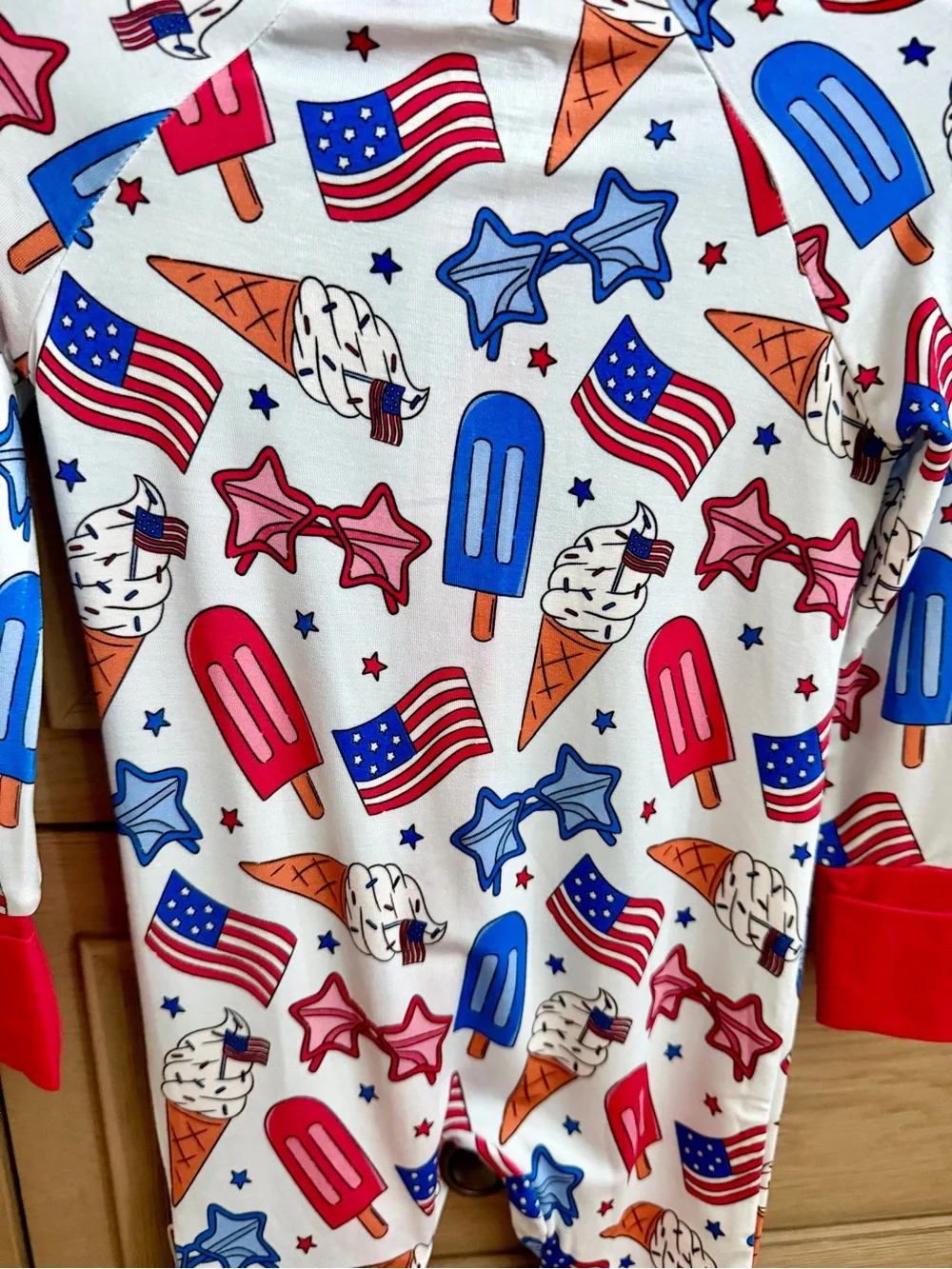 NWT! Caden Lane Convertible Zip Romper, Red, White & Cool, 6-12 months!